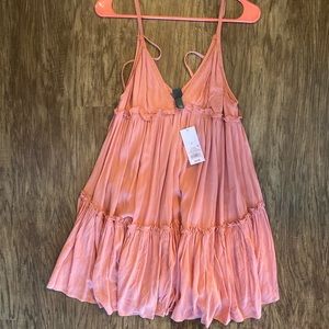 Wild fable peach flowy dress -size S